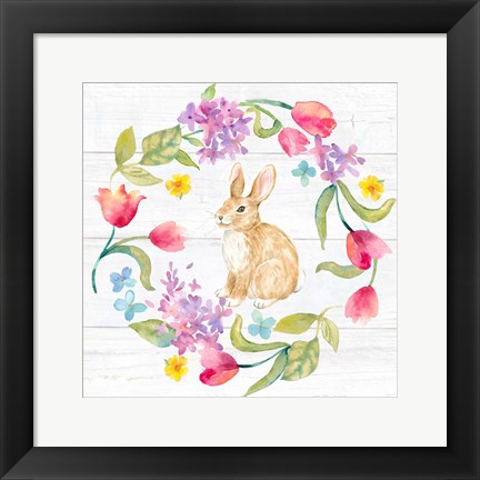 Framed Hello Easter Wreath Print