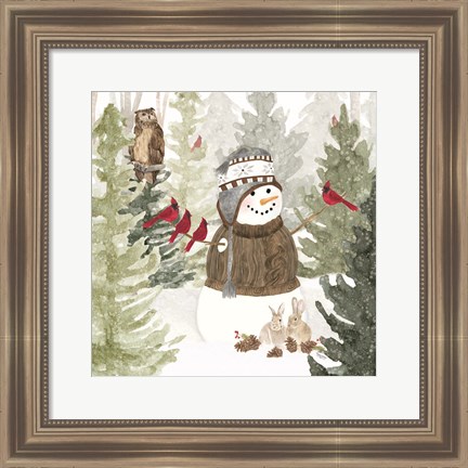 Framed Christmas in the Woods III Print