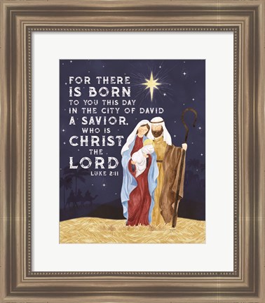 Framed Come Let Us Adore Him Portrait VI-Christ the Lord Print