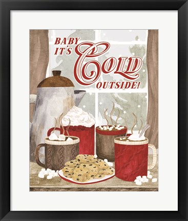 Framed Hot Chocolate Season Portrait II-Cold Outside Print