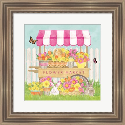 Framed Hoppy Spring VI Print