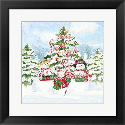 Framed Peppermint Holiday VIII Print