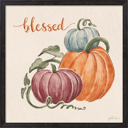 Framed Harvest Jewels IV Pumpkins Sq Print