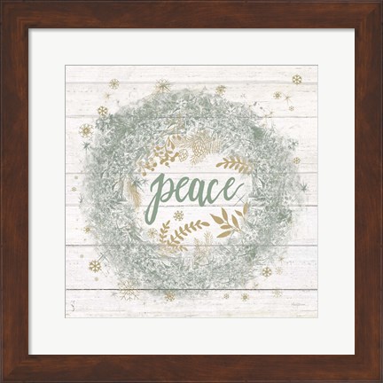 Framed Frosty Peace Sage Print