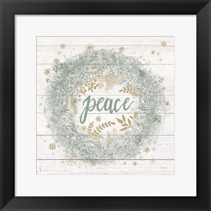 Framed Frosty Peace Sage Print