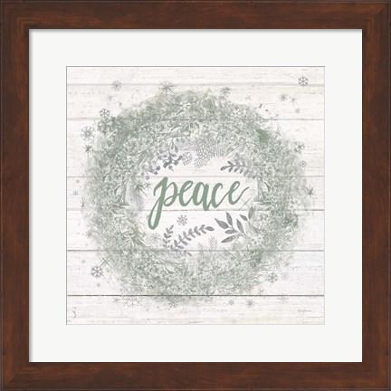 Framed Frosty Peace Sage Silver Print