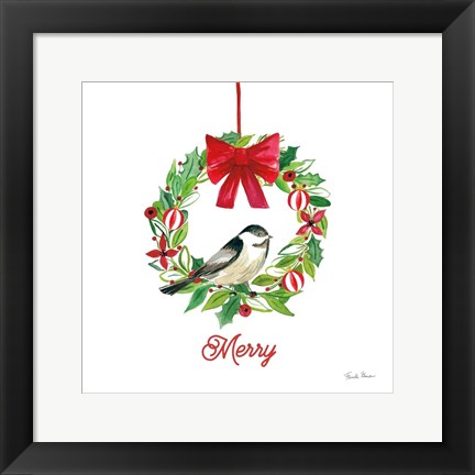 Framed Holiday Wreath Print