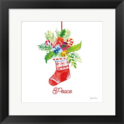 Framed Holiday Stocking Print