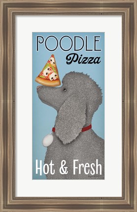 Framed Poodle Pizza Print