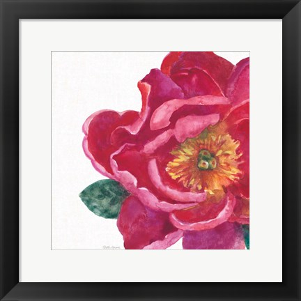 Framed Floral Drama IX Print