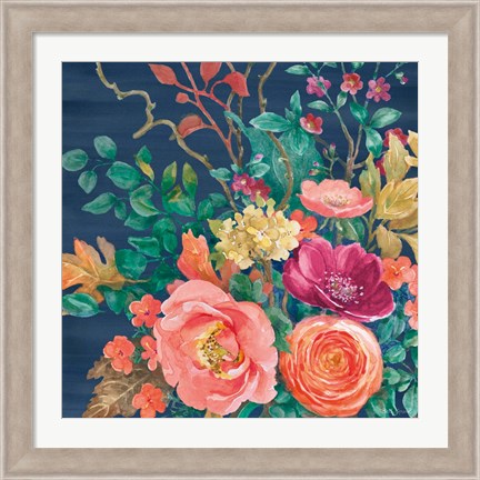 Framed Floral Drama VII Print