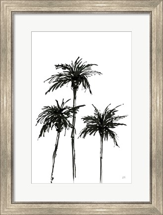 Framed Dark Palms I Print