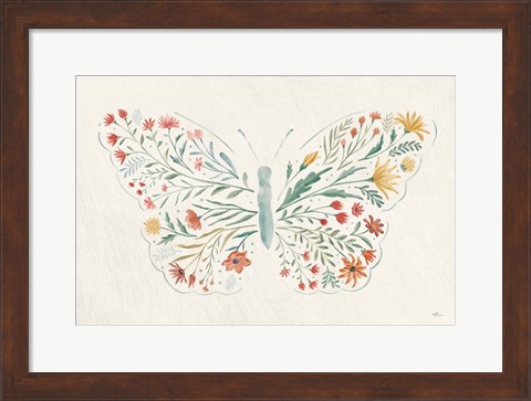 Framed Wildflower Vibes Butterfly Print