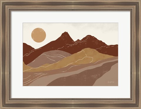 Framed Peru Trails Neutral Print