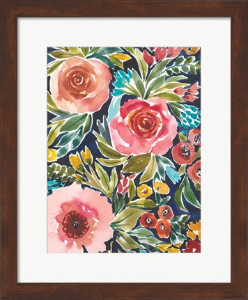 Framed Flower Patch II Print