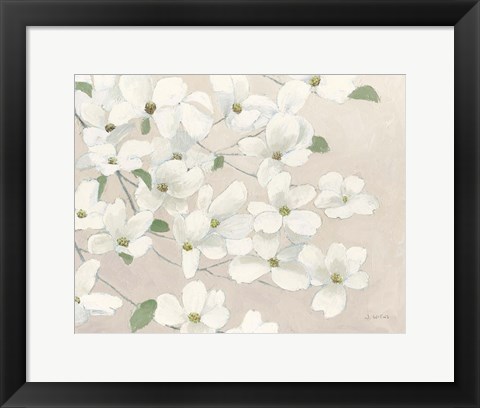 Framed Dogwood Delight Cream Print