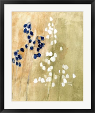 Framed Floral with Bluebells and Snowdrops No. 1 Print