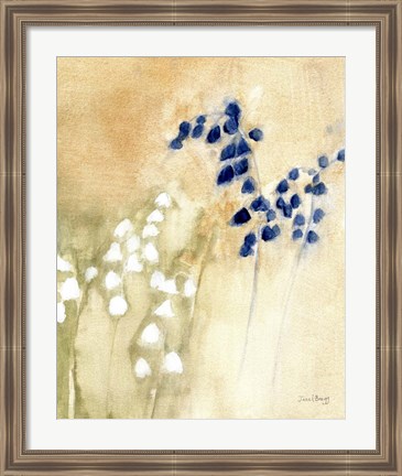 Framed Floral with Bluebells and Snowdrops No. 2 Print