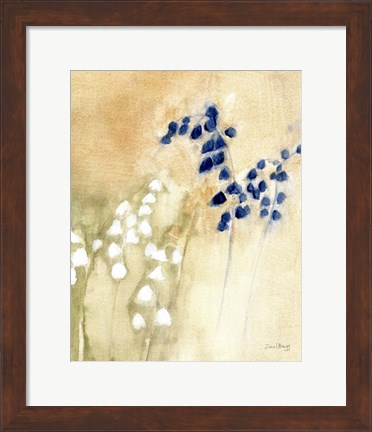 Framed Floral with Bluebells and Snowdrops No. 2 Print