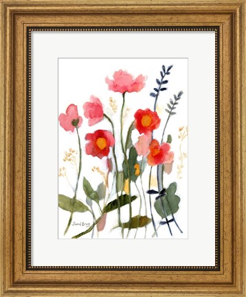 Framed Floral with Wild Roses No. 2 Print