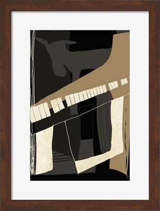 Framed Goat Plays The Piano Print