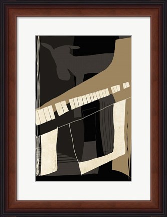 Framed Goat Plays The Piano Print