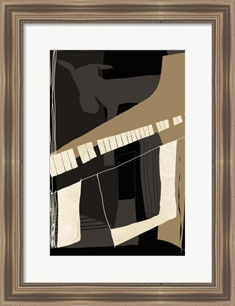 Framed Goat Plays The Piano Print