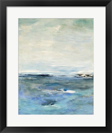 Framed Blue Horizon 1 Print