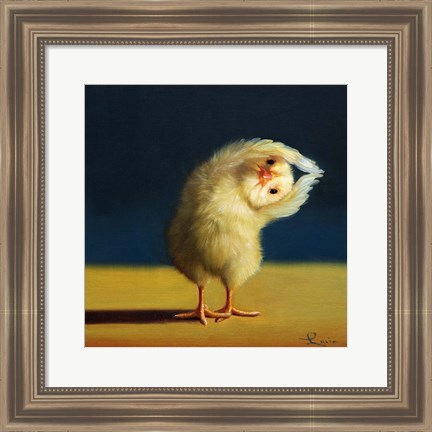 Framed Yoga Chick Half Moon Print