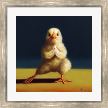 Framed Yoga Chick Side Lunge Print