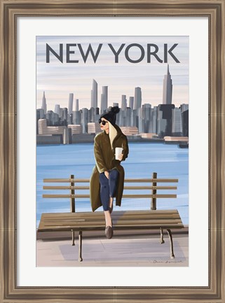 Framed Girl in New York II Print