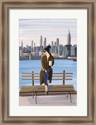 Framed Girl in New York Print