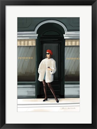 Framed Girl in Paris Print