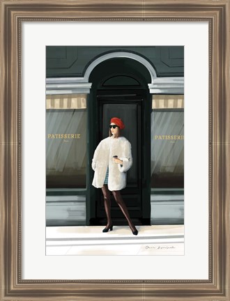 Framed Girl in Paris Print