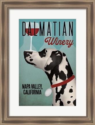 Framed Dalmation Winery Print