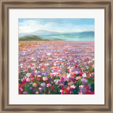 Framed Headland Wildflowers Print