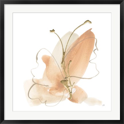 Framed Butterfly Flower II Print
