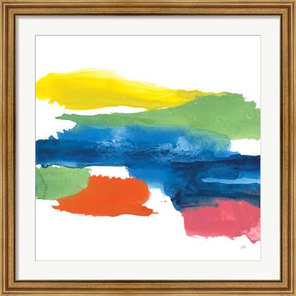 Framed Jewel Abstraction I Print