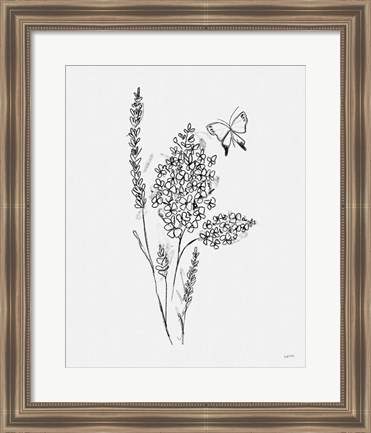 Framed Among Wildflowers I Print