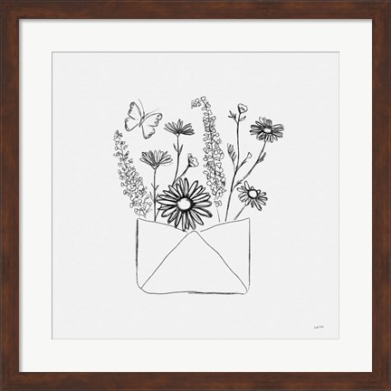 Framed Among Wildflowers V Print