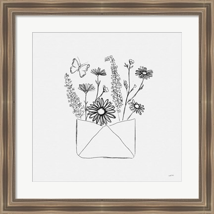 Framed Among Wildflowers V Print