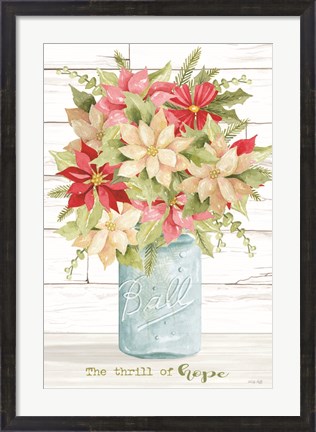 Framed Thrill of Hope Poinsettias Print