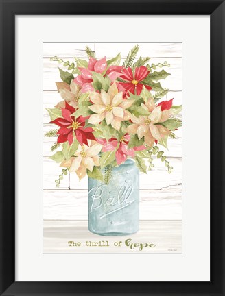 Framed Thrill of Hope Poinsettias Print