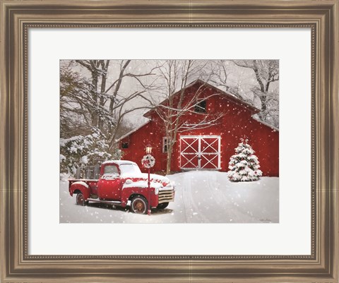 Framed Truck Full of Sleds Print