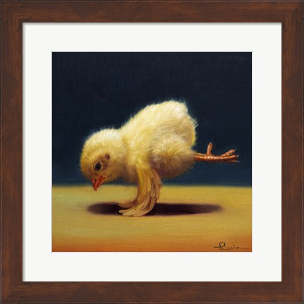 Framed Yoga Chick Crane Print