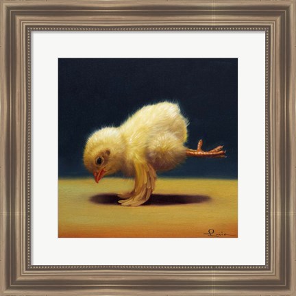 Framed Yoga Chick Crane Print