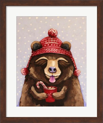 Framed Hot Chocolate Bear Print