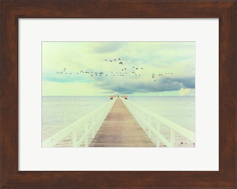 Framed Man and The Sea Print