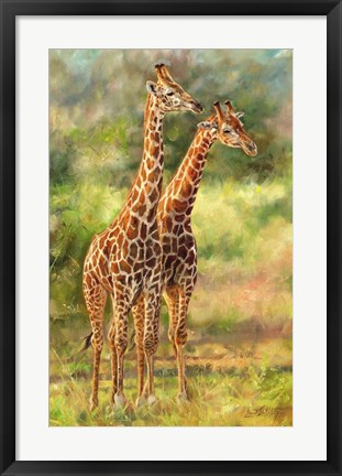 Framed Giraffe Love Print