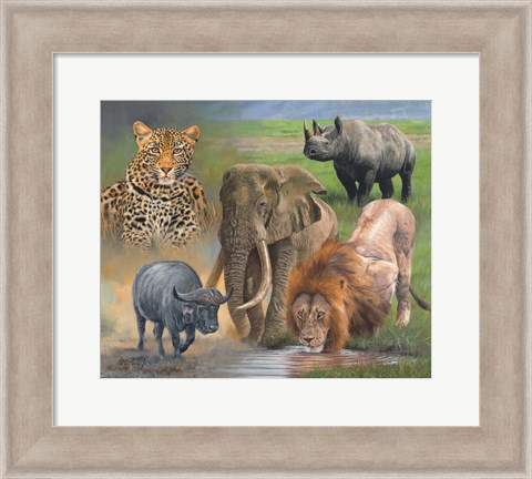 Framed Big Five Print